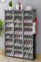 Rack de sapatos nos EUA armazenamento de bota de grande capacidade 12 cubo organzie modular plástico diy 6 camada 2496 pares de sapatilhas Cabine 2103068624011