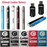 Cookies Vape Battery 350mAh 510 Thread Batteries Variable Adjustable Voltage E Cigarettes Battery With USB Charger