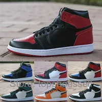 Dr Shoes J1 Men 1 Basketballs Jd 1s High Obsidian s Royal Fly Jumpman Black Turbo Green Red Unc Tie Dye Chicago Grey Wome253v