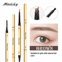 50x crayon à sourcils doubles de longue durée de longue durée de 5 couleurs ultra triangle œil massara massara améliorer les cosmétiques