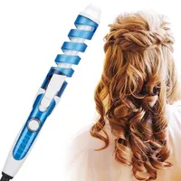 Electric Magic Hair Styling Tools Brush Hair Curler Roller Pro Spiral Curling Irons Wand Curl Styler Beauty Tool313V