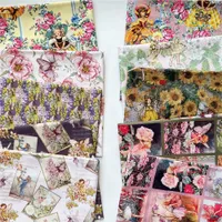 Fabric and Sewing wide110cm Vintage Flora Flower Fairy Cotton Patchwork Material Diy Shirt Pillow mask Bedding handbag 221027