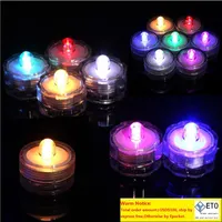 Candle Light Night Lamps LED Submersible Waterproof Tea Lights Batteris Power Decoration Candles Wedding Party Christmas High Quality Decor