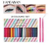 Handaiyan 20 Colors Glitter Diamond Matte Eyeliner Gel Colorful Colliner Pencil Eyes Cosmetics Brown Eye Liner Pen Makeup Color EY1019082