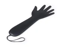 BDSM Ręka Kształt ręczny Whip Slapping Paddle skórzany płomień do zabawy seksualnej Nowy projekt klapsy seksu bdsm kara niewolnika eq3707854
