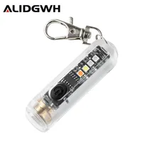 Alidgwh Torch Lighter Mini Flashlight Multi Function 400LM Keychain Light Owith UV Light RGB Coler Type-C高速充電デイリーキャリー292L