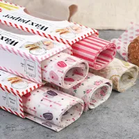 Herramientas de pasteler￭a 50 piezas/lote Papel de cera envoltorios de alimentos envoltorios papel de grasa para bandeo de s￡ndwich hamburguesa papas