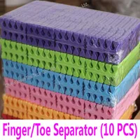 10pcs Soft Finger Toe Separators Manicure Pedicure Feet Care Compressed Sponge Stretchers Nail Art Tools Beauty Salon Whole309E