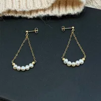 Dangle Earrings Lily Jewelry 925 Sterling Silver Genuine Pearl Drop Earring High Luster Gift For Women