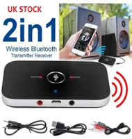 2'de 1 Kablosuz Bluetooth Araç Audio Verici Alıcı Hifi Müzik Adaptörü AUX RCA7868014