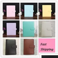 Party Favor A6 8 Colors Dhs Creative Waterproof Arons Binder Hand Ledger Notebook Shell Looseleaf Notepad Diary Stationery Er School Dhhwk