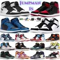 Jumpman 1 1S Size 13 Mens Fashion Shoe Air Air Womens Basketball Shoes Tan Gum Chicago Hyper Royal Syracuse Dark Mocha High OG