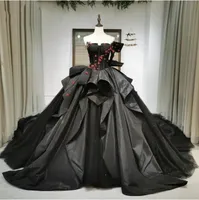 Robes de mariée noire gothique
