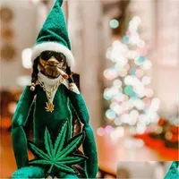Świąteczne materiały zabawek świąteczne materiały zabawkowe Snoop na koziak elf lalka wygięta domowa dekorat