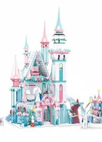 QWZ 1314PCS Snow World Series Magical Ice Castle Set Girls Bouwstenen Bakstenen Speelgoed Vriend voor Kerstcadeaus 2109012991192
