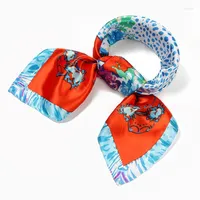 Sciarpe sciarpa di seta sciarde quadrate sciarpe foulard foulard lussuoso boccone per marmellata 60 cm fiore reazionario primaverile bc02