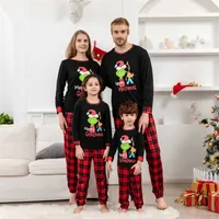 Estudiantes de combate familiar 2022 Funny Family Matching Outfits Christmas Madre hija Padre Hijo Pajamas Sets Plaid Daddy Mommy and Me Xmas PJ's Clothes T221027