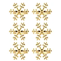 Napkin Rings Christmas Snowflake Shaped Dinning Table Setting Button Ring Drop Delivery 2022 Smtks