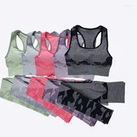 Yoga Outfit 2022Sportkleding Voor Vrouwen Gym Running Leggins Mode Causale Sexy Hals Print Workout Broek Vest Slijtage Set Deportivo Mujer