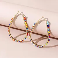 Dangle Earrings Circular Hollow Beads Female Trendy Geometric Stud 12pcs lot A030