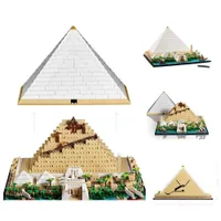 ブロック2022新しい21058エジプトギザモデルの偉大なピラミッドシティアーキテクチャストリートビュービルディングブロックセットDIYアセンブルなおもちゃギフトT221028