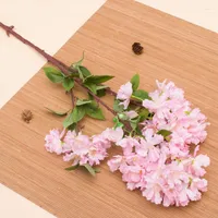 Decorative Flowers Artificial Cherry Blossom Crape Myrtle For Pink Romantic Wedding Birthday Party Living Room Home Decoration Silk