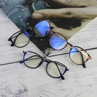 Zonnebrillen rond dames leesbril mannen blauw licht blokkerende bril TR90 bloemen optisch spektakel frame met kast