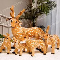 34-45cm Cute Simulated Sika Deer Plush Toys for Children Real Life Giraffe Animal Stuffed Doll Home Decor Kids Birthday Gift