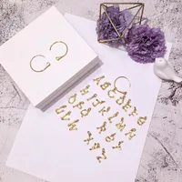 Dangle Earrings Letter Pendant Drop Earring For Women Fashion Luxury Gold Color 26 Letters Brand