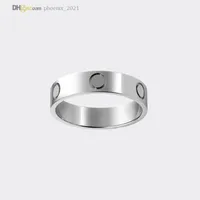 Anéis de designer Love Ring Carti Band Ring Silver Women/Men Men Jóias de luxo Titanium Steel-Gold Boldado Never Fade Not Allérgica 21621802