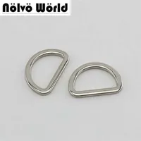 100pcs 5 colors 3 5mm wide 25X15mm 1 thin tabular D ring 2 5cm welded d rings for bags purse metal crafts320E