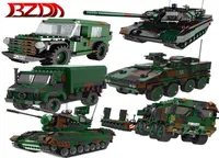 BZDA MILITAIRE TANKBOEKBOUWBOUDS PANZERHAUBITZE 2000 Tankvoertuigmodel Truck Bakstenen speelgoed voor kinderen039S Jongens Gift Q06241240424