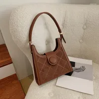 Evening Bags Style Rhombus Retro Underarm Fashionable Temperament Personality Frosted One-shoulder Messenger Bag Woman