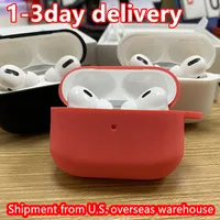 For Airpods pro 2 airpod 3 Headphone Accessories Solid Silicone Protective Earphone Cover 2nd generation Shockproof Case