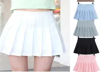 Девочки с решеткой короткой платье с высокой талией плиссированной теннисной юбки с внутренними шортами для бадминтон чирлидер9889553