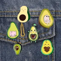 Broches cartoon avocado email pinnen aangepaste spook katten peer fruit tas kleder raspen badge grappige planten sieraden cadeau voor vriend