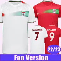 22 23 إيران رجال كرة القدم قمصان ميهدي سردار ألريزا أهانباخش ماريمي غريدس غوددوس بيضاء أبيض بعيدا قمصان كرة القدم الأحمر القصيرة