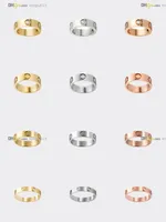 Love Ring Designer s Carti Band 3 Diamonds Women men Luxury Jewelry Titanium Steel Gold-plated Never Fade Not Allergic