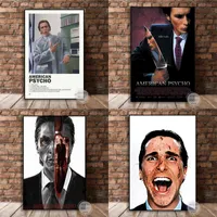 캔버스 그림 아메리칸 사이코 클래식 공포 영화 예술 추상 포스터 벽 인쇄 거실 홈 장식 Cuadros Unframe
