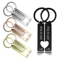 DIY keychains for men and women key ring Private personality Date Music Share Spotify stainless steel strip Spell mood Mate key chain Valentine&#039;s Day gift birthday