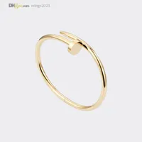 Классический браслет для ногтей браслеты дизайнер для женщин/мужчин золотой браслет