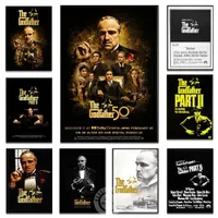 Canvas Painting The Godfather Poster Classic Movie 50th Anniversary Vintage Prints Retro Wall Art Picture Room Home Decoration Unframe