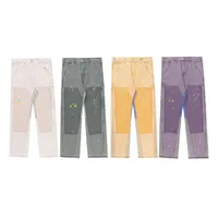 Painted Jeans Cargo Pants High Street Baggy Casual Pocket Denim Trousers Plus Size