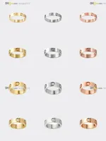 Love Ring Designer Rings Carti Ring Wedding Band Women/Men Luxury Jewelry Titanium Steel Gold-Plated Fade Never Allergic Gold/Silver/Rose Gold 21417581