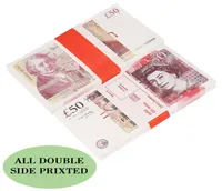 Play Paper Printed Money Toys Uk Pounds GBP British 50 commemorative Prop Money toy For Kids Christmas Gifts or Video Film1474952