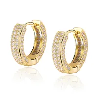 Hip Hop Gold Hoop Earrings sieraden mode heren dames zilver Iced Out Bling Earring269k