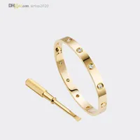 Braccialetti amore braccialetti di braccialetti di braccialetti per donna bracciale oro 10 diamanti gioielli di lusso in acciaio in acciaio oro non si dissolve mai non allergico 21491608