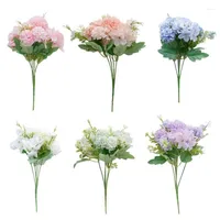 Fiori decorativi seta artificiale fiore di nozze domestico decorazione feste finta palla bouquet fiorisce idranta