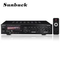 Amplifiers Sunbuck 2000W 220V 110V Bluetooth50 Audio Power Amplifier Home Theater Amplificador Audio med fjärrkontrollstöd FM USB 221031 221031