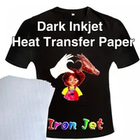 A4 Light Cotton Dark Cotton Diy Iron Heat Press Paper estampado Camiseta de tinta Tinta impresión Transferencia térmica 220628
